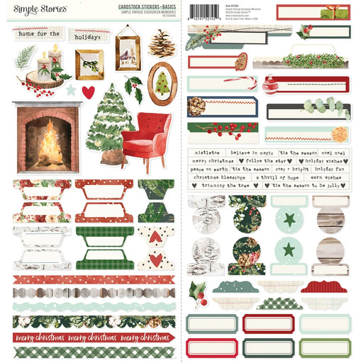 Simple Stories Simple Vintage Evergreen Memories - Cardstock Stickers Basics