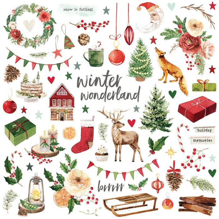 Simple Stories Simple Vintage Evergreen Memories - Chipboard Pieces