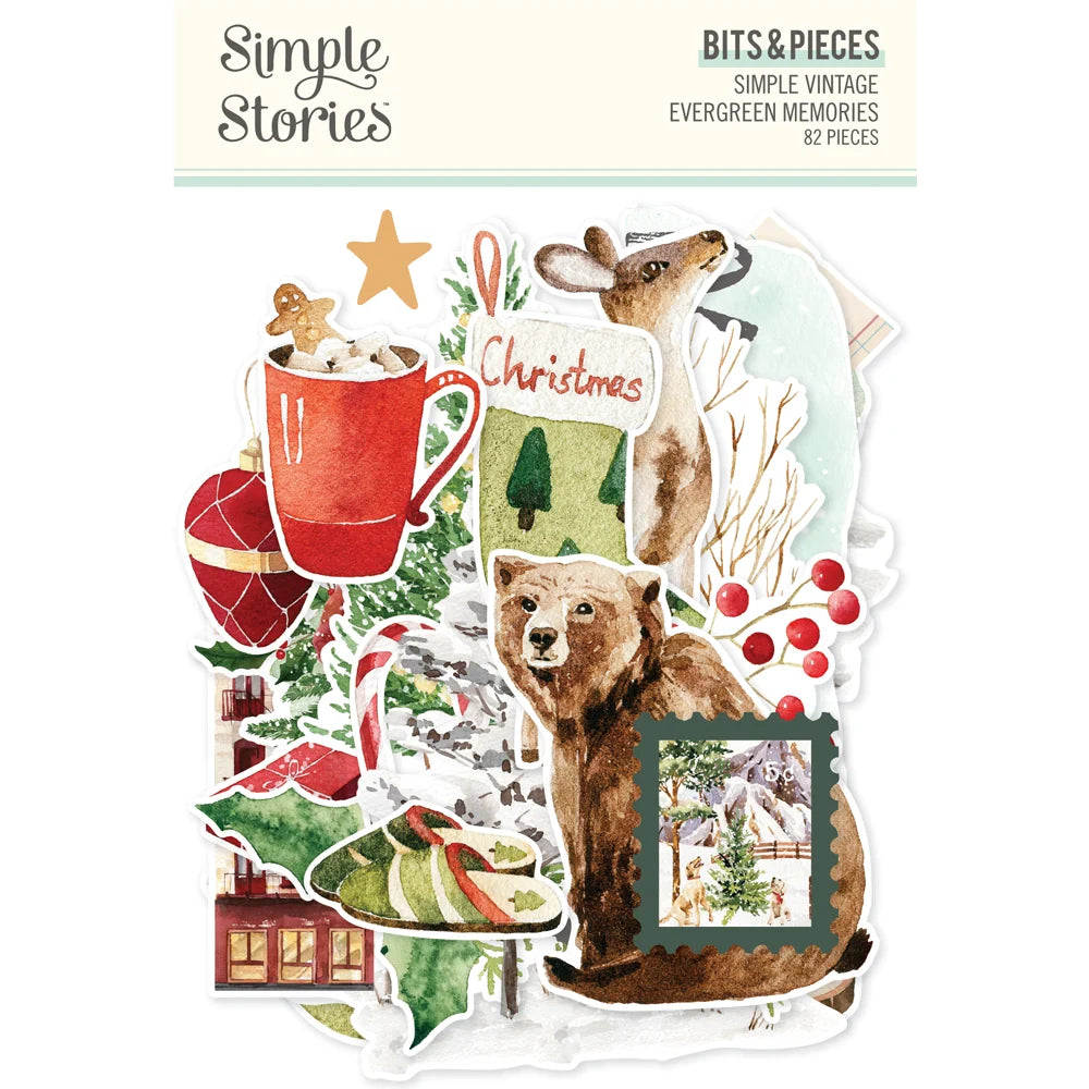 Simple Stories Simple Vintage Evergreen Memories - Bits & Pieces