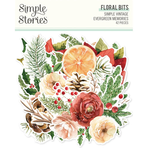 Simple Stories Simple Vintage Evergreen Memories - Floral Bits & Pieces