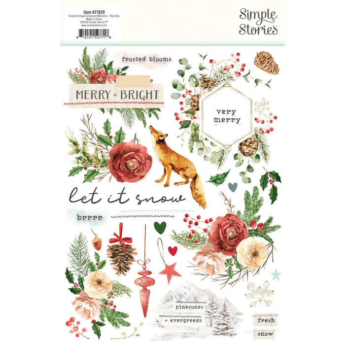 Simple Stories Simple Vintage Evergreen Memories - Rub-Ons