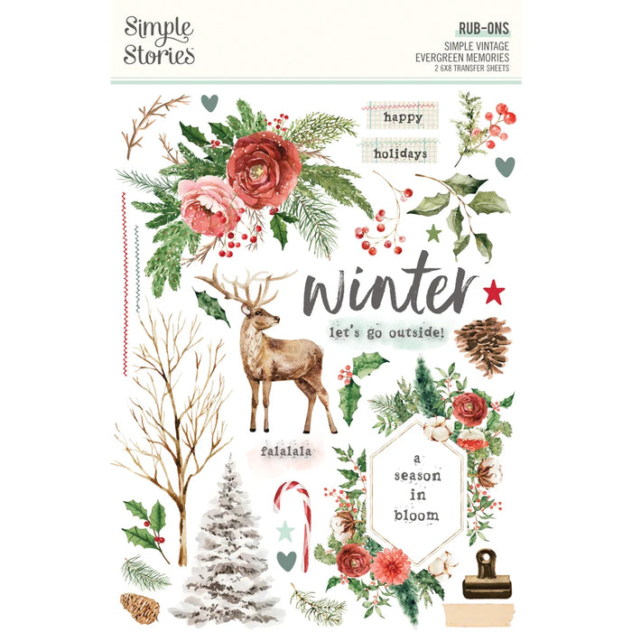Simple Stories Simple Vintage Evergreen Memories - Rub-Ons