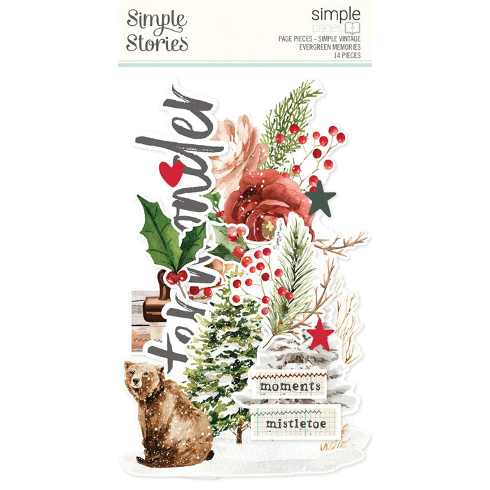 Simple Stories Simple Vintage Evergreen Memories - Page Pieces