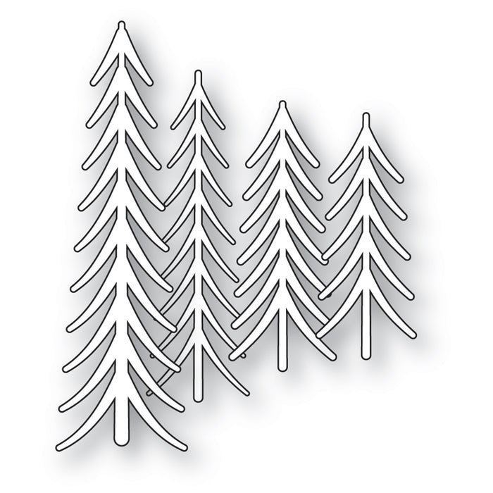 Poppystamps Die - Trimmed Trees