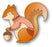Poppystamps Die - Nordic Acorn Squirrel