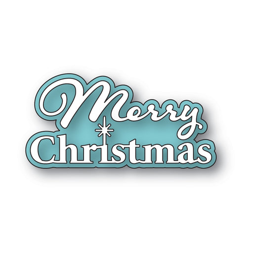 Poppystamps Die - Merry Christmas Fluffy Script