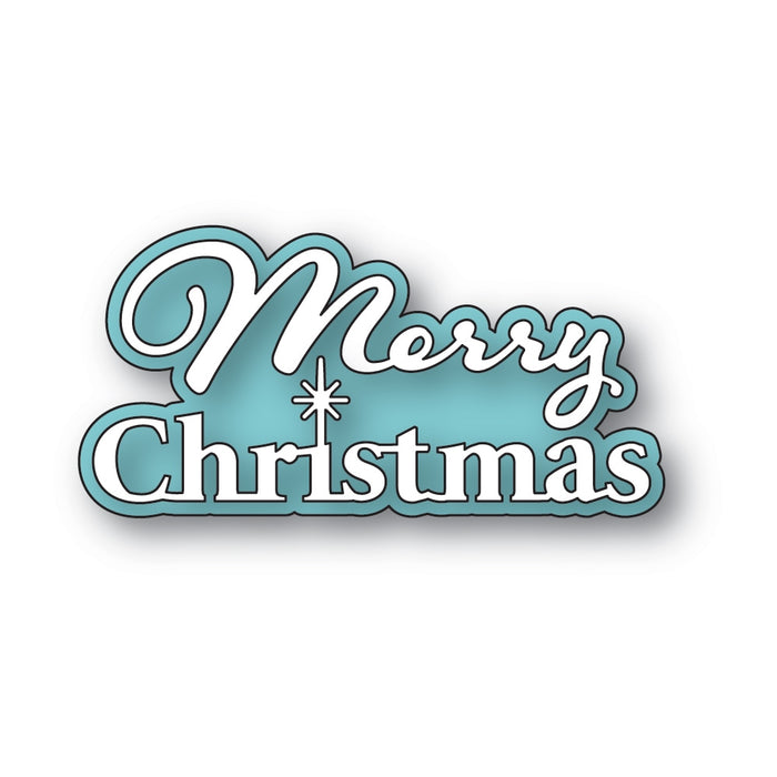 Poppystamps Die - Merry Christmas Fluffy Script