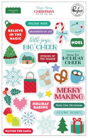 Pinkfresh Studio Very Merry Christmas by Paige Evans - Puffy Stickers