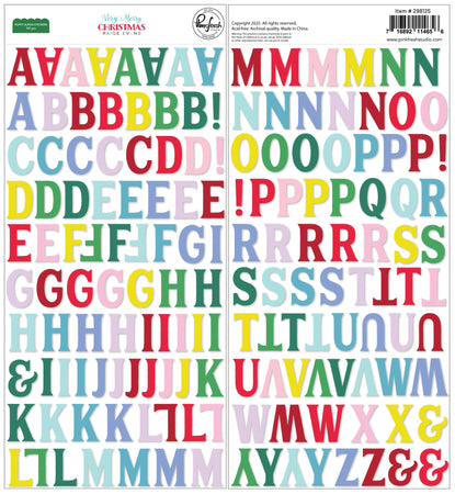 Pinkfresh Studio Very Merry Christmas by Paige Evans - Puffy Alpha Stickers