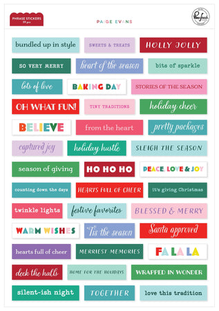 Pinkfresh Studio Very Merry Christmas by Paige Evans - Phrase Stickers