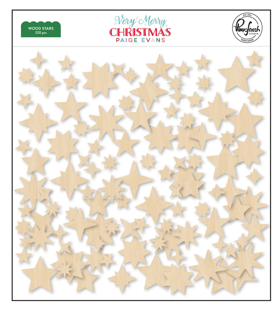 Pinkfresh Studio Very Merry Christmas by Paige Evans - Wood Stars