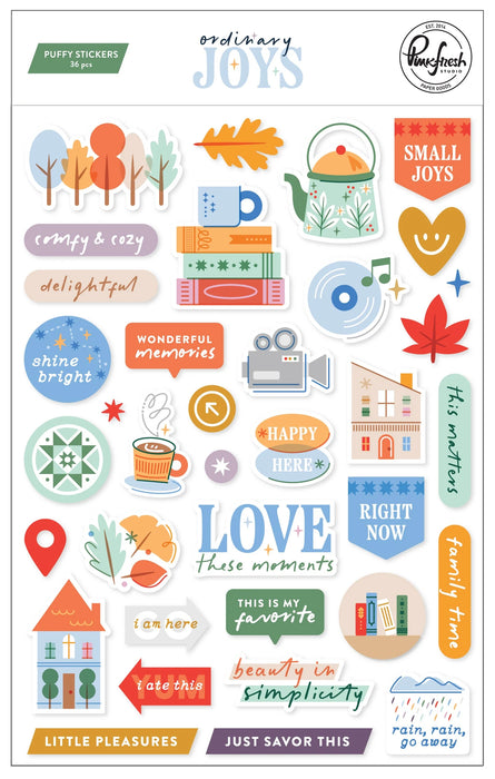 Pinkfresh Studio Ordinary Joys - Puffy Stickers
