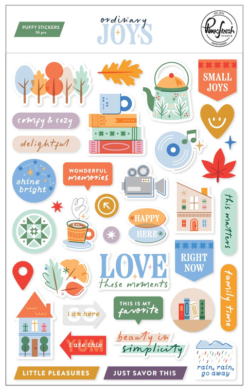Pinkfresh Studio Ordinary Joys - Puffy Stickers