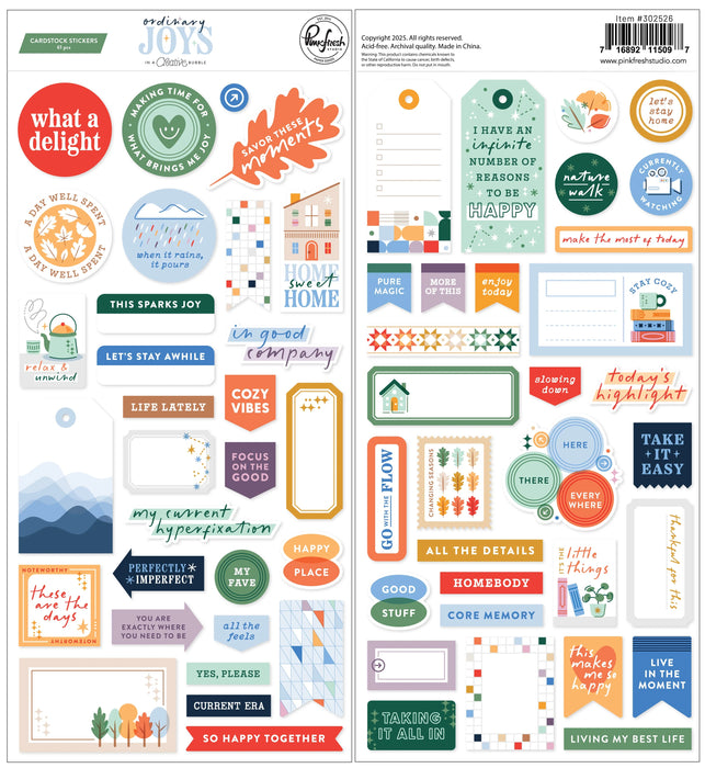 Pinkfresh Studio Ordinary Joys - Cardstock Stickers