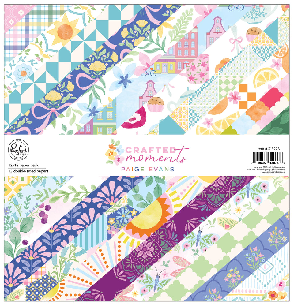 Pinkfresh Studio Crafted Moments by Paige Evans - 12x12 Paper Pack
