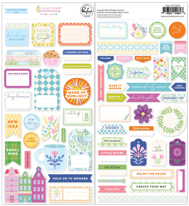 Pinkfresh Studio Crafted Moments by Paige Evans - Cardstock Stickers