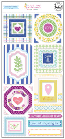 Pinkfresh Studio Crafted Moments by Paige Evans - Chipboard Stickers