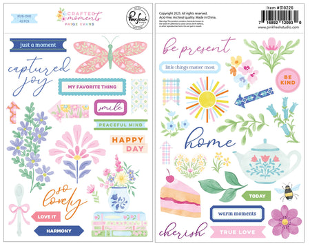 Pinkfresh Studio Crafted Moments by Paige Evans - Rub-Ons