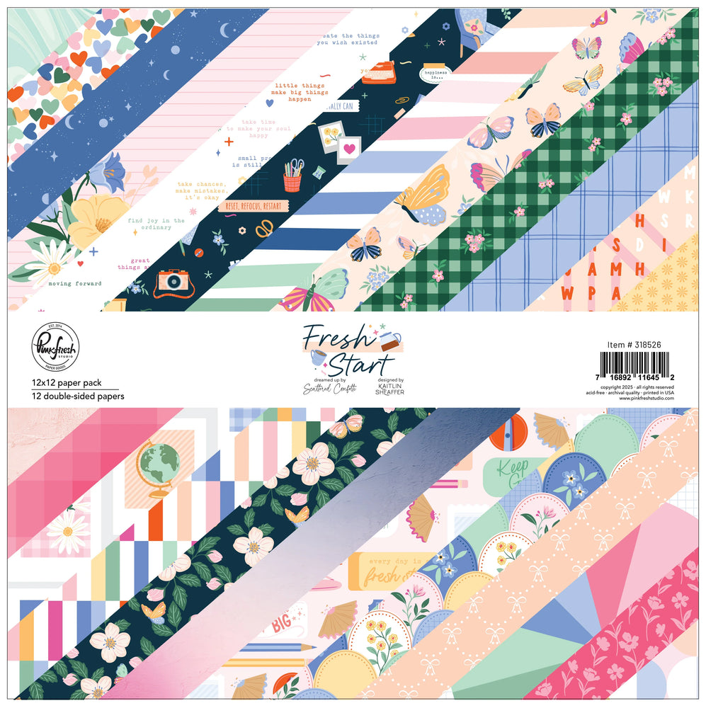 Pinkfresh Studio Fresh Start - 12x12 Paper Pack