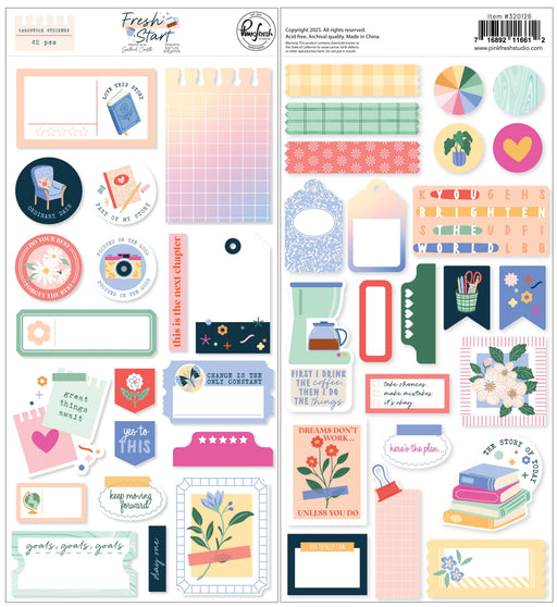 Pinkfresh Studio Fresh Start - Cardstock Stickers