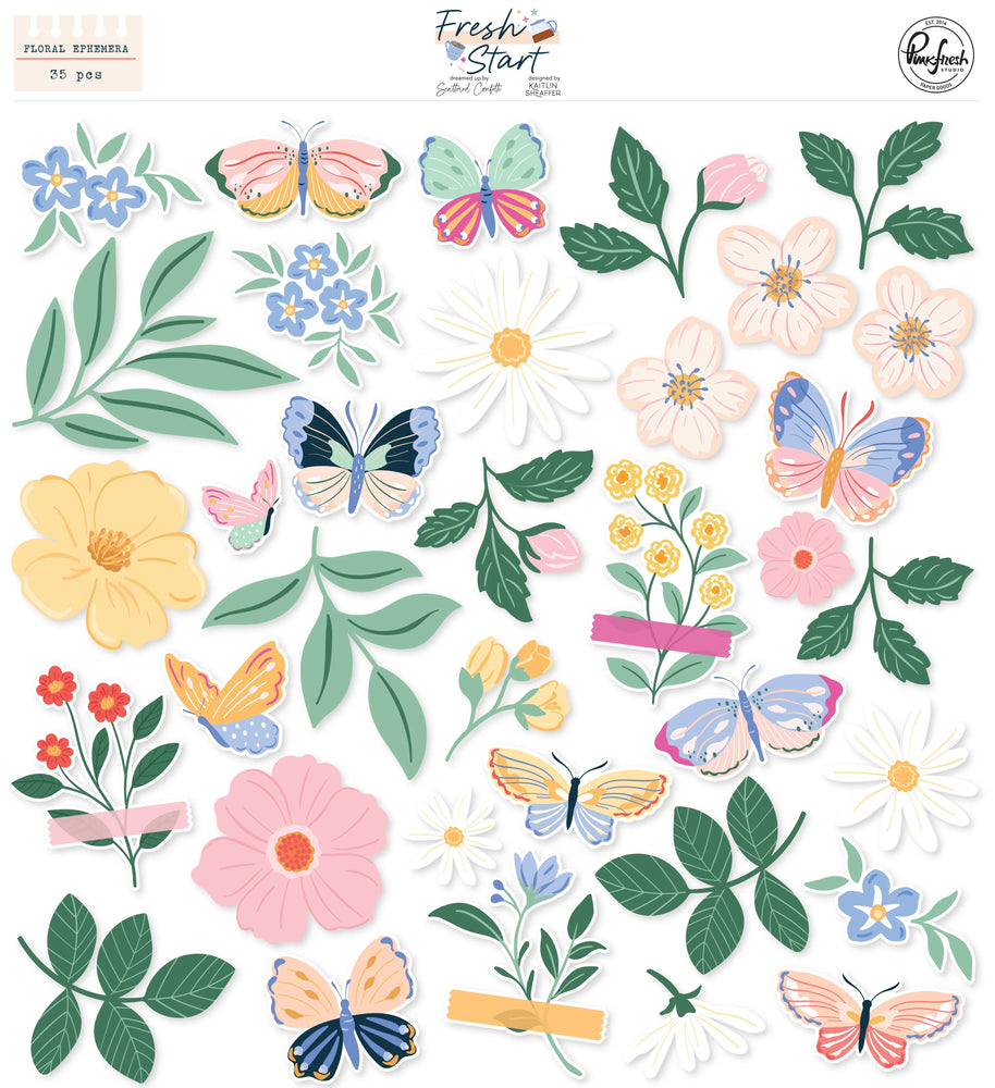 Pinkfresh Studio Fresh Start - Floral Ephemera