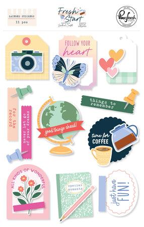 Pinkfresh Studio Fresh Start - Layered Stickers