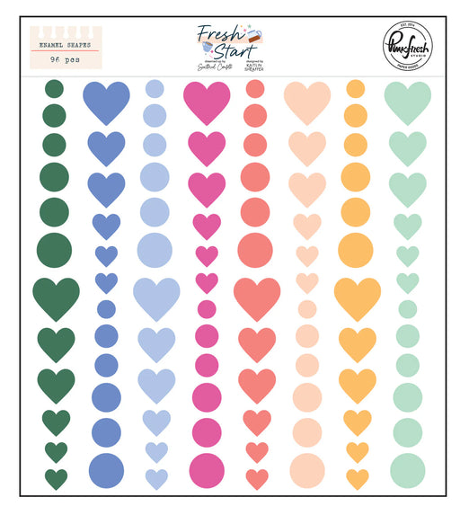 Pinkfresh Studio Fresh Start - Enamel Shapes