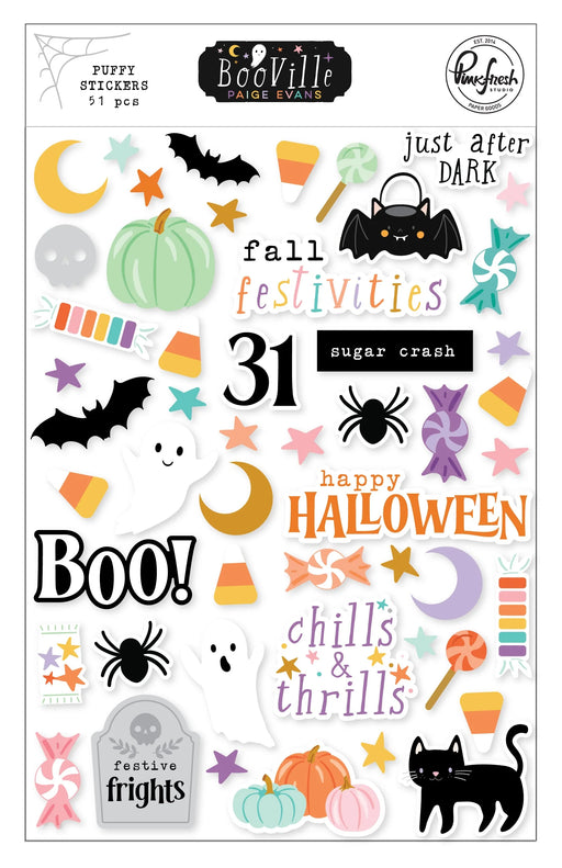 Pinkfresh Studio BooVille by Paige Evans - Puffy Stickers