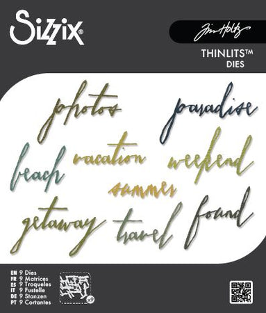 Sizzix Tim Holtz Thinlits Die - Vacation Handwritten
