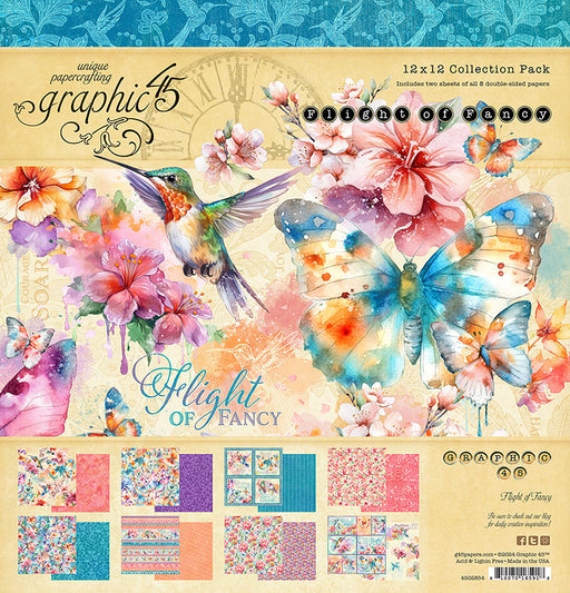 Graphic 45 Flight Of Fancy - 12x12 Collection Pack