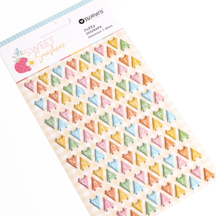 Rosie's Studio Sweet Sunshine - Puffy Mini Alpha Stickers