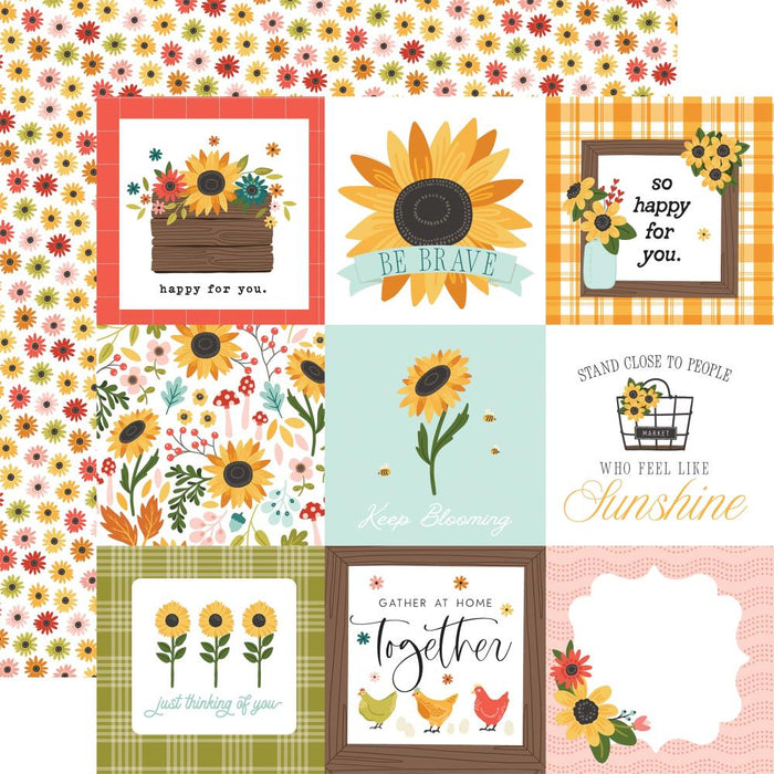 Carta Bella Sunflower Summer - 4x4 Journaling Cards