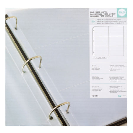 WRMK Ring Page Protectors - 50 Pack 6x4 Pockets