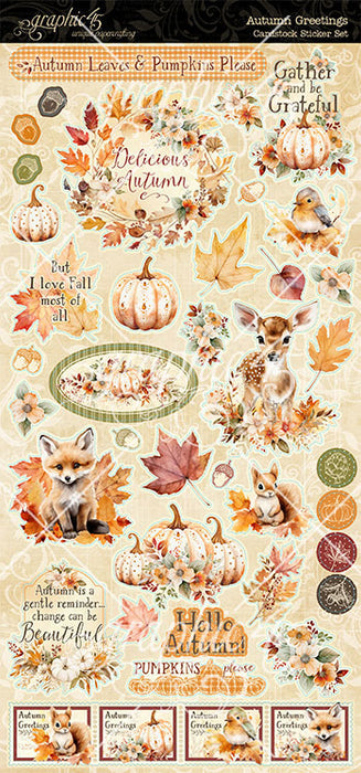 Graphic 45 Autumn Greetings - Sticker Set