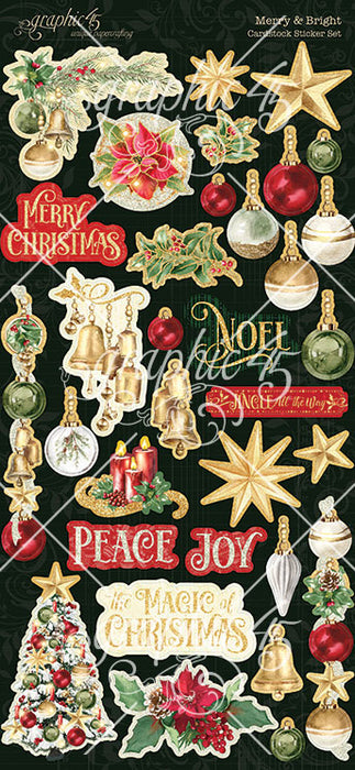 Graphic 45 Merry & Bright - Sticker Set