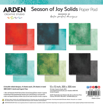 Arden Creative Studio Season Of Joy - 12x12 Solids Collection Paper Pad