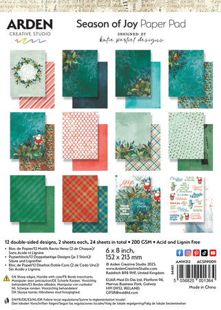 Arden Creative Studio Season Of Joy - 6x8 Paper Pad