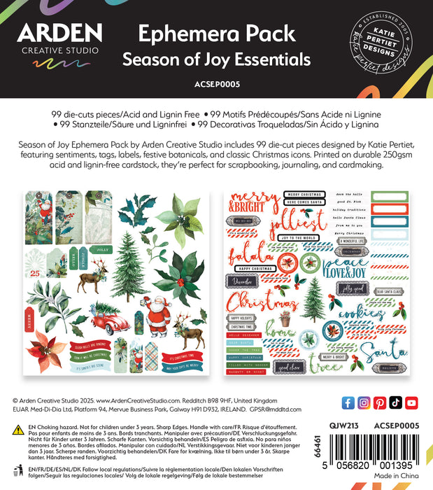 Arden Creative Studio Season Of Joy - Essentials Ephemera Pack