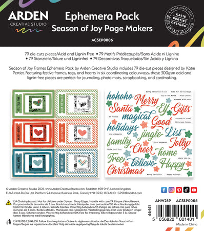Arden Creative Studio Season Of Joy - Page Makers Ephemera Pack