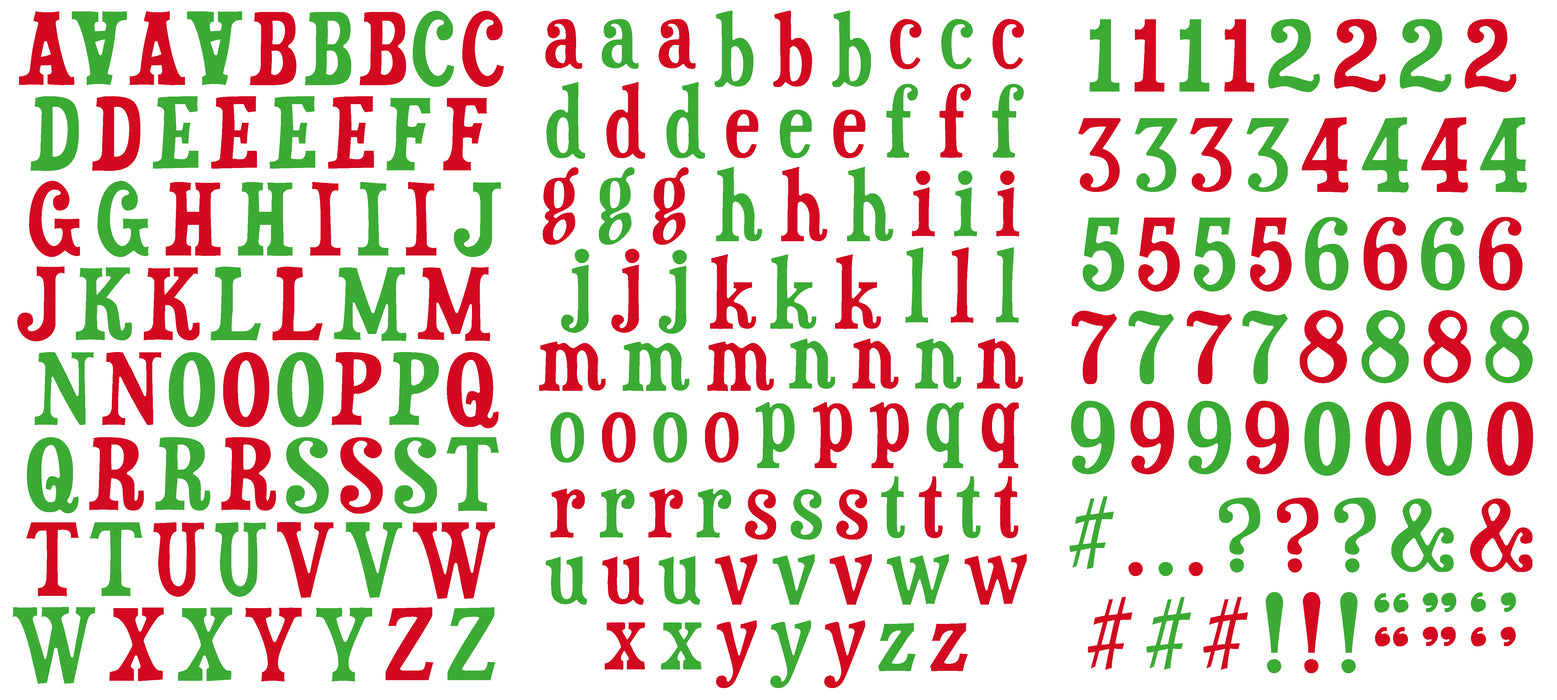 Arden Creative Studio Vintage Christmas - Alphabet Stickers