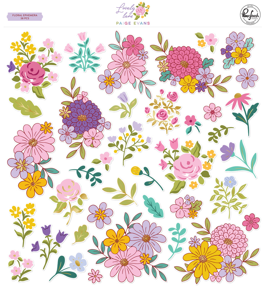 Pinkfresh Studio Lovely Lane by Paige Evans - Floral Ephemera