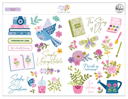 Pinkfresh Studio Lovely Lane by Paige Evans - Rub-Ons