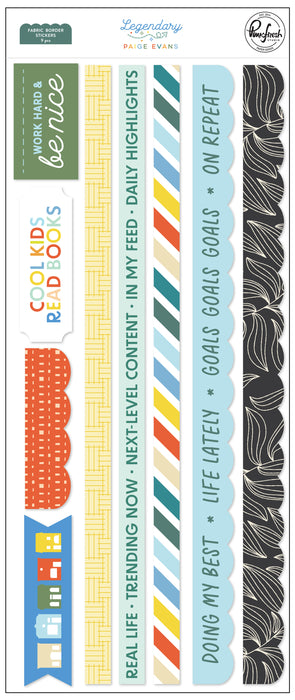 Pinkfresh Studio Legendary by Paige Evans - Fabric Border Stickers