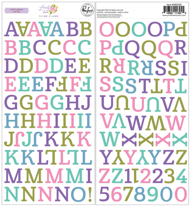 Pinkfresh Studio Lovely Lane by Paige Evans - Puffy Alphas