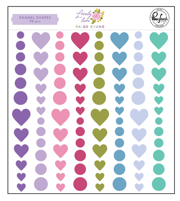 Pinkfresh Studio Lovely Lane by Paige Evans - Enamel Shapes