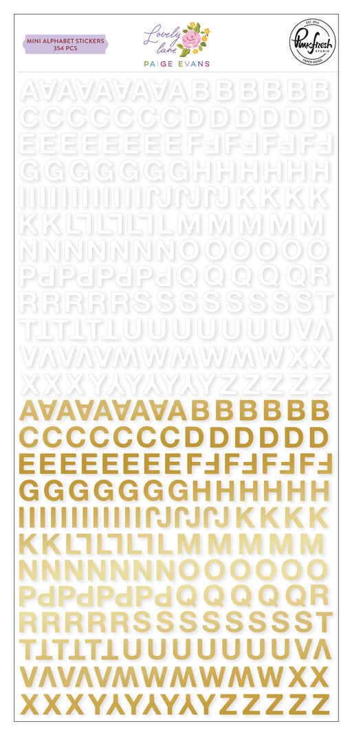 Pinkfresh Studio Lovely Lane by Paige Evans - Mini Alphabet Stickers