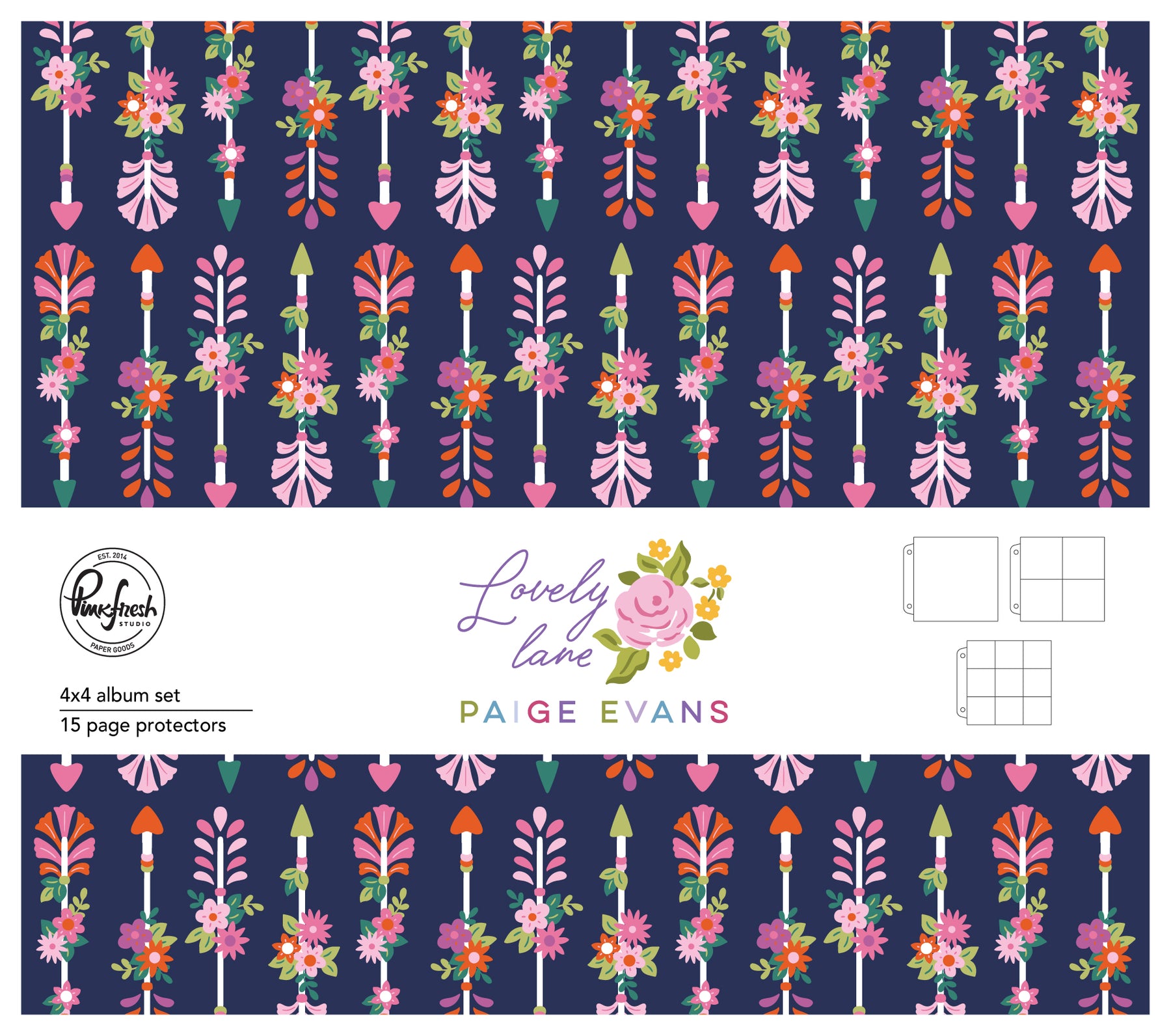 Pinkfresh Studio Lovely Lane by Paige Evans - 4x4 Album