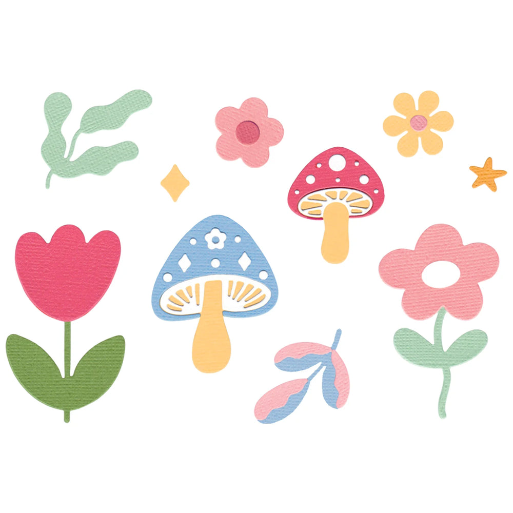 Sizzix Thinlits Die - Happy Florals