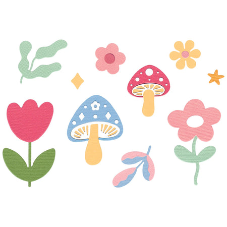 Sizzix Thinlits Die - Happy Florals