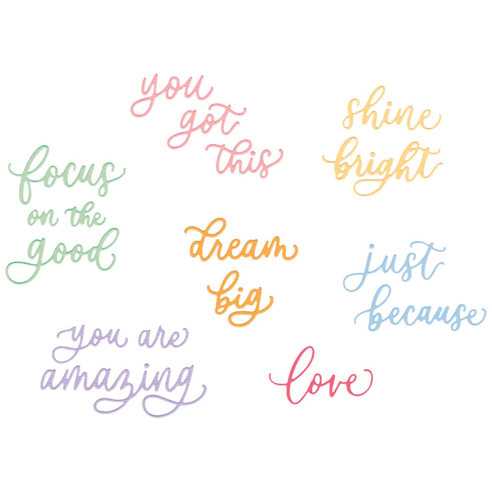 Sizzix Thinlits Die - Cheerful Phrases